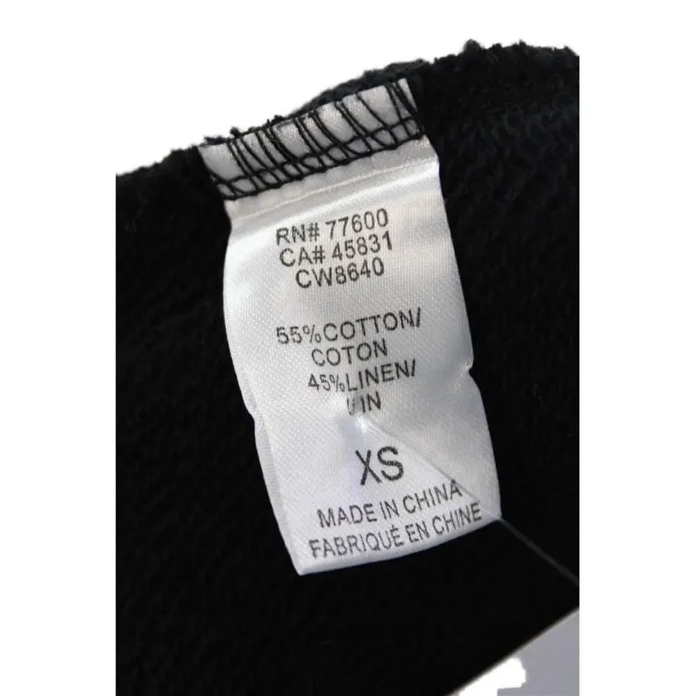 Chaser Womens Drawstring Waist Sweat Shorts Black Cotton Size Extra Small